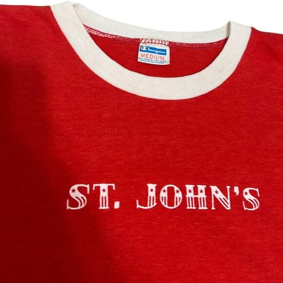 St.John’s University 80’s Striped Retro College Tee - Picture 5 of 6